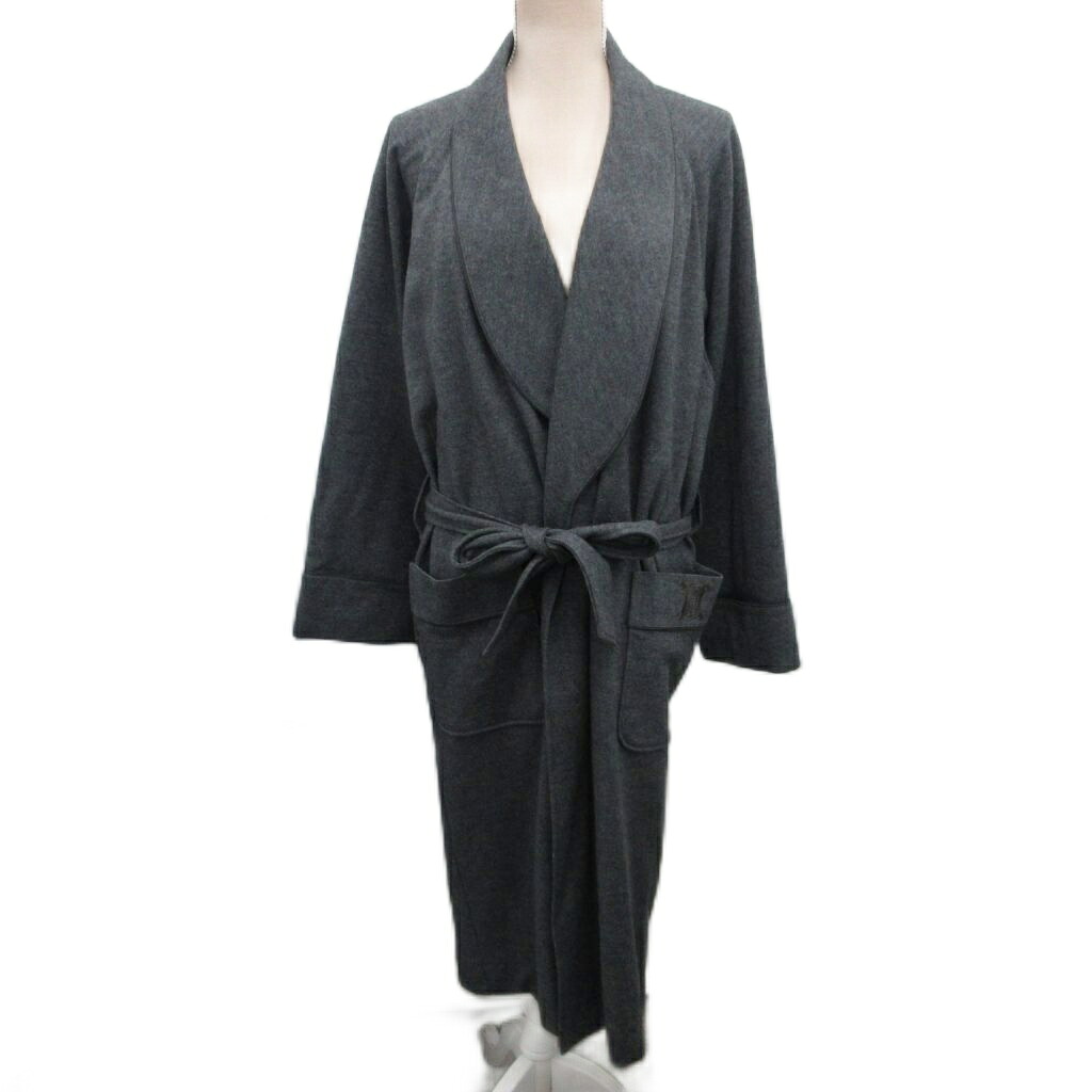 【中古】セリーヌ CELINE 化粧着厚地の外套 ロング丈 ラグラン ロゴタイプ刺しゅう 三尺帯付き添い人 羊毛 M 薄墨色 6203763 IBO87 レディース 【ベクター 古着】 260115