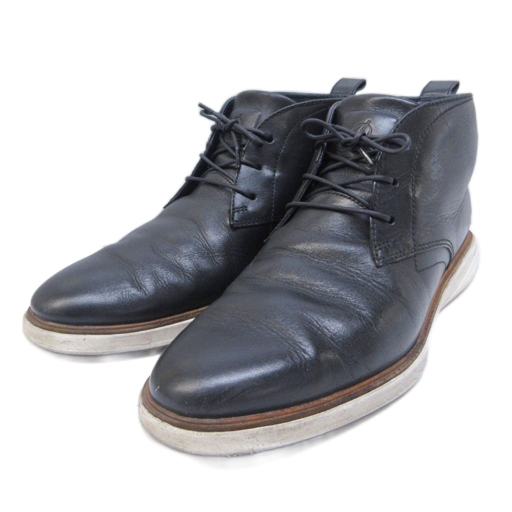 【中古】コールハーン COLE HAAN GRAND EVOLUTION チャッカブーツ シューズ レザー 8M 約26cm 黒 ブラック 0324 メンズ 【ベクトル 古着】 260324