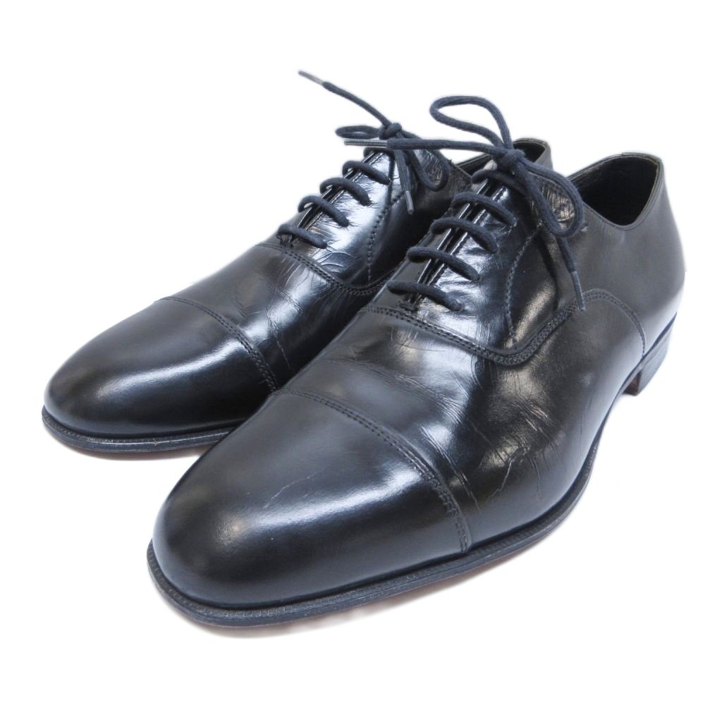 【中古】チャーチ church's ビジネスシューズ ドレスシューズ ストレートチップ 内羽根 レザー レースアップ 革靴 6 F 約25cm IBO87 0306 メンズ 【ベクトル 古着】 260306