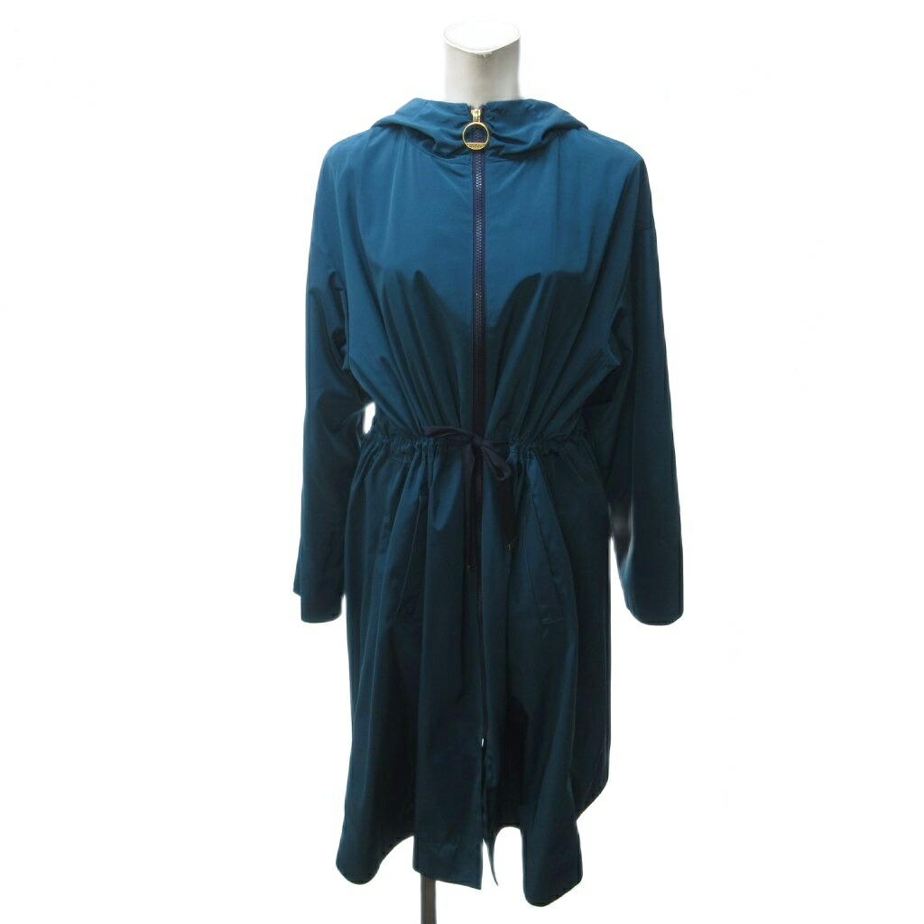 【中古】ブルーレーベルクレストブリッジ BLUE LABEL CRESTBRIDGE 美品 フーデッドコート ジップアップ ギャザー 38 緑 グリーン/HW レディース 【ベクトル 古着】 260503｜ブランド古着ベクトルプレミアム店 5,880円