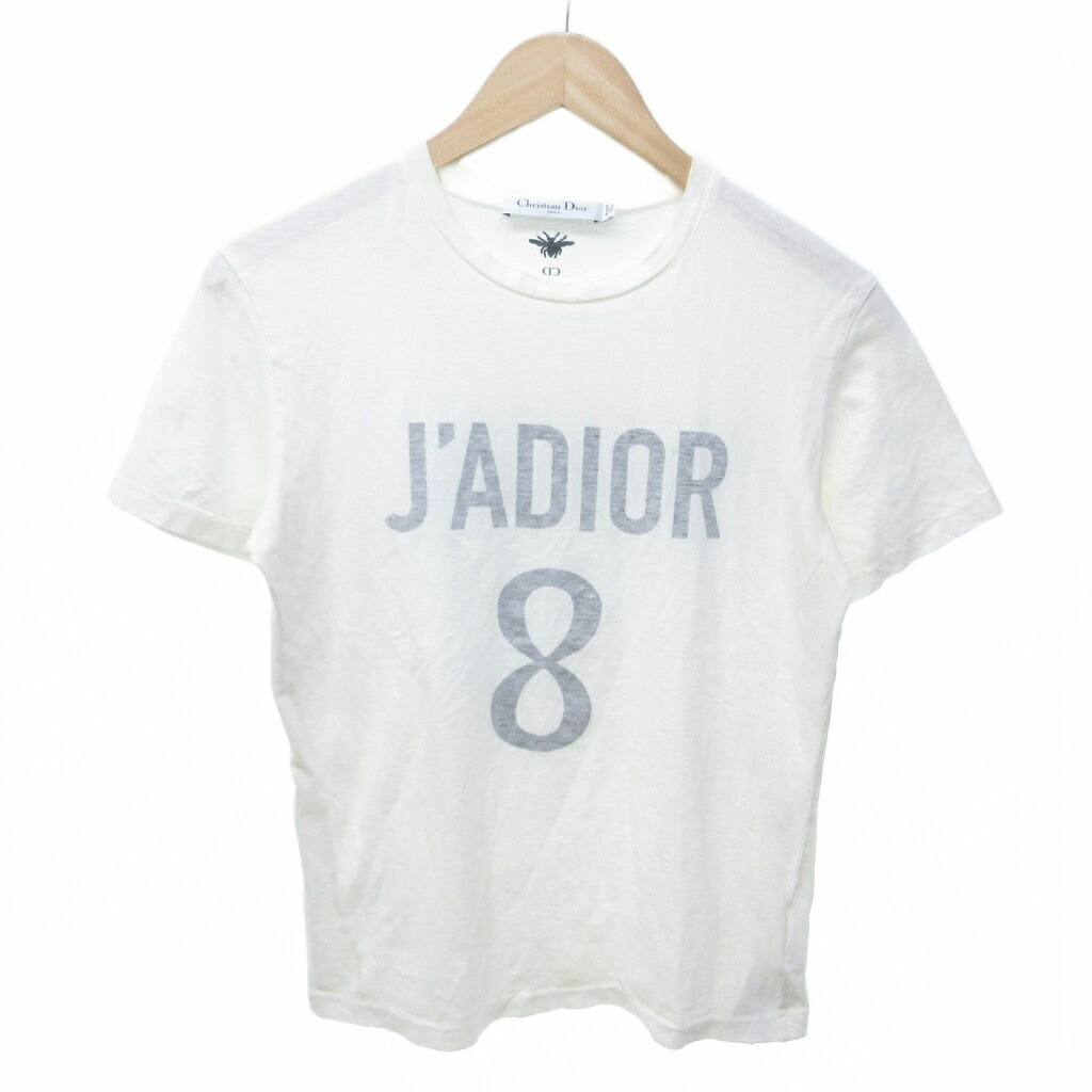【中古】ディオール Christian Dior J\u0027ADIOR 8 ナンバリング刷り上げるプルオーバー カットソー 213T03TC001 半袖  白 白いこと XS /HW レディース 【ベクター 古着】 260517