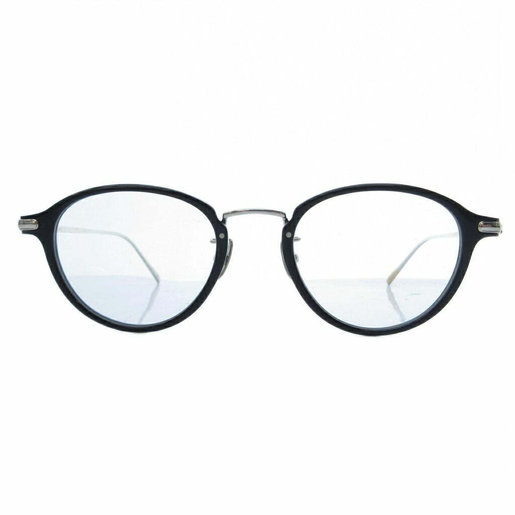 【中古】ブラン BLANC.. 眼鏡 ウェリントン チタンテンプル 度あり 黒 黒いこと しろがね色 47□21 BM005 ■IBO97 メンズ 【ベクター 古着】 260604