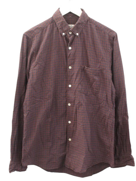 【美品】steven alan チェック ネルシャツ 厚手 秋冬 ブラウン S Steven Alan（スティーブンアラン）の「＜Steven Alan＞ LAWN