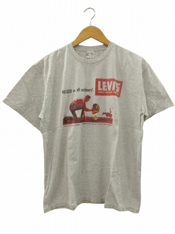 【中古】未当て嵌める品 リーヴァイズジーンズ Levi\u0027s 90s デッド棚卸し資産 刷り上げるティーシャツ 薄墨色 L メンズ 【ベクター 古着】 250329 トップス-Tシャツ・カットソー-メンズファッション