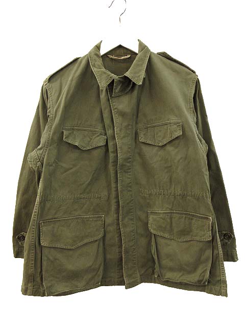 【中古】ヴィンテージ VINTAGE 60s フランス軍 M-47 HBT フィールドジャケット 後期型 ヘリンボーン ミリタリー メンズ 【ベクトル 古着】 250722