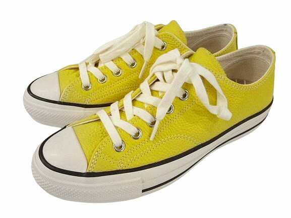 【中古】コンバース CONVERSE ADDICT アディクト CHUCK TAYLOR LEATHER OX 1AD987 チャックテイラー レザー OX スニーカー 26cm イエロー シューズ 靴 メンズ 【ベクトル 古着】 251030 12,118円
