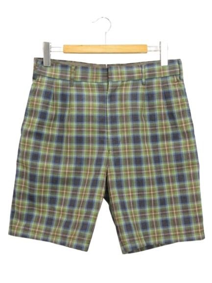 【中古】ジュンヤワタナベマン JUNYA WATANABE MAN コムデギャルソン チェック ショートパンツ S グリーン系 ハーフ ショーツ ボトムス メンズ 【ベクトル 古着】 251129