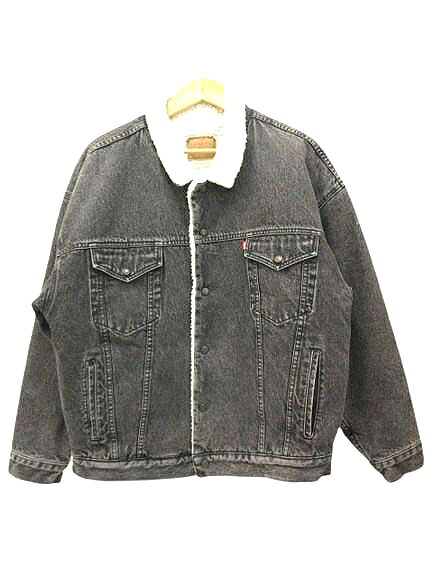 【中古】リーヴァイズジーンズ Levi\u0027s 06609 デニムボアジャケット 黒いことジーンズ ジージャン ビッグ大きさ 黒いこと XG メンズ 【ベクター 古着】 251211