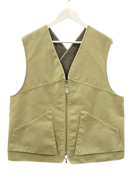 【中古】OLD JOE オールドジョー 23SS BONDING DUCK FIELD VEST 2310J-VT02 フィールド ベスト 40 ベージュ ジップアップ トップス メンズ 【ベクトル 古着】 251211