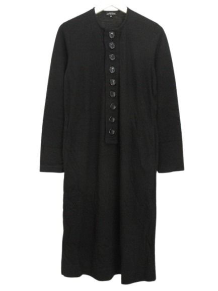 【中古】トリココムデギャルソン tricot COMME des GARCONS ニット ワンピース ボタン M ブラック 黒 ウール 長袖 レディース 【ベクトル 古着】 260228