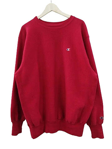 【中古】はやりっ子 CHAMPION 90s 刺しゅう引き船 リバースウィーブ 流汗 調教師 USA製 ヴィンテージ ラズベリー XXL メンズ 【ベクター 古着】 260207