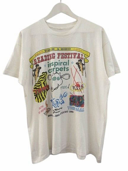 【中古】ヴィンテージ VINTAGE 90s Reading Festival レディング フェスティバル 1990 Tシャツ 両面プリント ホワイト ☆AA★ メンズ 【ベクトル 古着】 260224|ブランド古着ベクトルプレミアム店