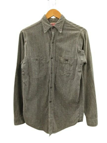 【中古】ヴィンテージ VINTAGE BIG LEED 50s ブラックシャンブレーシャツ ブラシャン ワークシャツ グレー メンズ 【ベクトル 古着】 260226