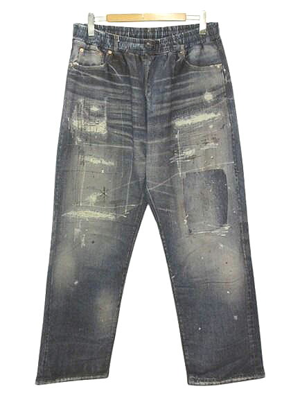 【中古】SAPEur サプール 5550XX SWEAT PANTS デニム転写プリント スウェットパンツ XXL インディゴブルー ボトムス メンズ 【ベクトル 古着】 260303 19,783円