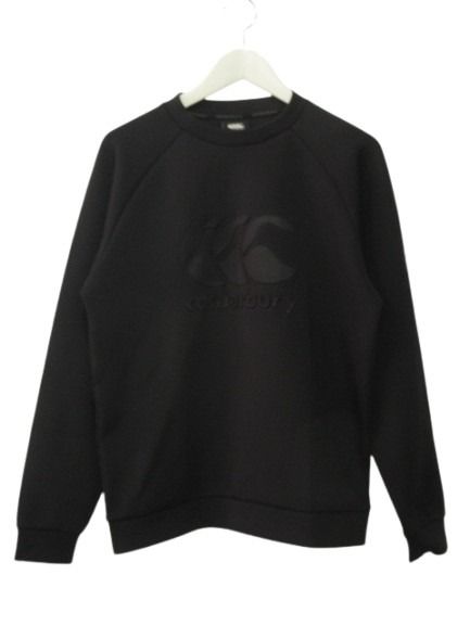 【中古】カンタベリー CANTERBURY スウェットトレーナー M カットソー エンボスロゴ ブラック 黒 トップス メンズ 【ベクトル 古着】 260313
