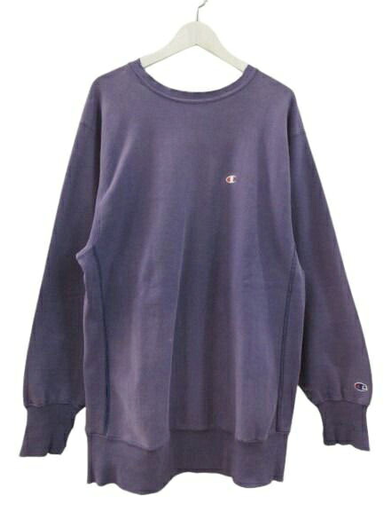 【中古】チャンピオン CHAMPION 90s 刺繍タグ リバースウィーブ スウェット BORO フェード USA製 トレーナー ヴィンテージ パープル XXL メンズ 【ベクトル 古着】 260318
