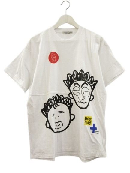 【中古】ヴィンテージ VINTAGE ダウンタウン DOWN TOWN 90s プリントTシャツ ホワイト 白 メンズ 【ベクトル 古着】 260320