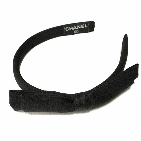 【中古】シャネル CHANEL リボン カチューシャ サテン ブラック 黒 ヘアアクセサリー ☆AA★ レディース 【ベクトル 古着】 260321|ブランド古着ベクトルプレミアム店