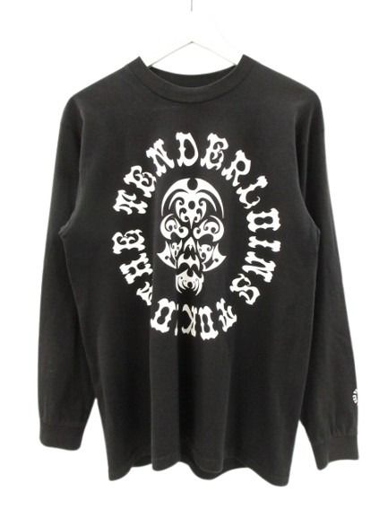 【中古】テンダーロイン TENDERLOIN ボルネオスカル ロングスリーブTシャツ 長袖 両面プリント ブラック 黒 M メンズ 【ベクトル 古着】 260329