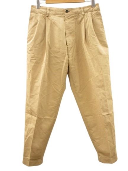 【中古】インスピンクト INSPINCT ベルテッド 2タック パンツ 3 ベージュ IN 2027009 ボトムス メンズ 【ベクトル 古着】 260404