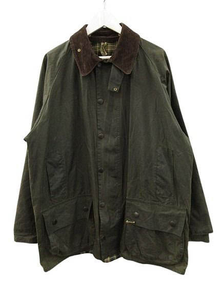【中古】バブアー Barbour 00s ビューフォート BEAUFORT オイルドジャケット C42 ワックスコットン 英国製 セージグリーン メンズ 【ベクトル 古着】 260405