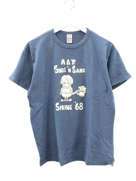 【中古】ウエアハウス WAREHOUSE LOT 4064 S/S Tee SPRING ’68 プリント Tシャツ M ブルー 半袖 カットソー トップス メンズ 【ベクトル 古着】 260417