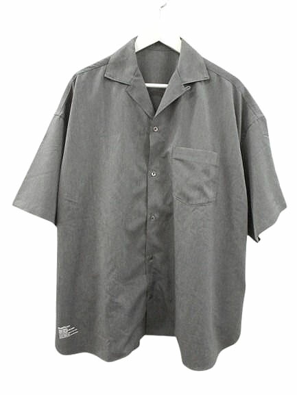 【中古】生新しい客あしらい FreshService COOLFIBER OPEN COLLAR S/S SHIRT FSC252-50025 開けっ広げ色つや ショートスリーブシャツ M 薄墨色 半袖 名取り草プルオーバー トップス メンズ 【ベクター 古着】 260420