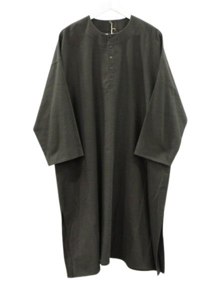 【中古】未使用品 ヨーガンレール JURGEN LEHL コットンネル チュニック ワンピース 墨クロ 2024AW 長袖 レディース 【ベクトル 古着】 260425｜ブランド古着ベクトルプレミアム店