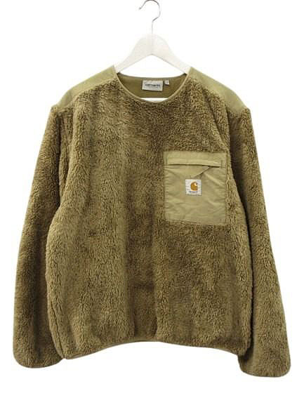 【中古】鉄道車両ハート型 carhartt JACKSON SWEAT JACKET ジャクソン 汗水 フリースジャケット L 赤銅色系 長袖 トップス メンズ 【ベクター 古着】 260430