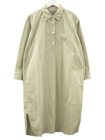 【中古】マーガレットハウエル MARGARET HOWELL ティーシャツ プルオーバー 衣装 1 綿織物 点火装置カーキ 長袖 2024SS レディース 【ベクター 古着】 260508