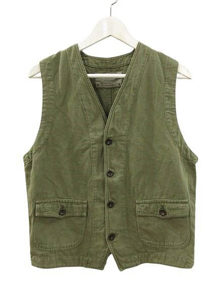 【中古】チェサピークス CHESAPEAKE’S 綿織物 リネン より良い L Cotton Linen Saint Michel Vest ボーイズマーケット メンズ 【ベクター 古着】 260509