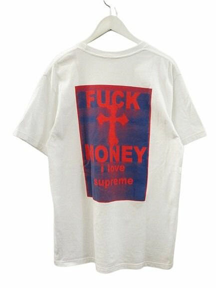 【中古】シュプリーム SUPREME FUCK MONEY TEE 半袖 プルオーバー M 白 白いこと 刷り上げる カットソー トップス ☆AA★ メンズ 【ベクター 古着】 260520