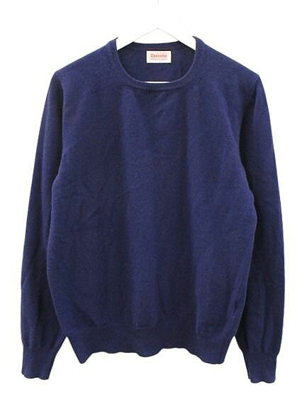 【中古】ビームス BEAMS DONNACHIE ドナチー クルーネックニット 羊毛 48 紫 パープル 長袖 ティーシャツ 無地 トップス メンズ 【ベクター 古着】 260527