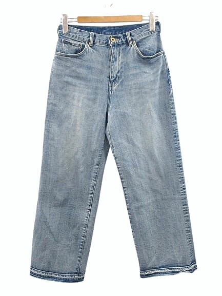 【中古】スピック\u0026渡り間 Spick\u0026Span 5 1/2 LOOSE-STRAIGHT DENIM ルーズストレートデニムパンツ 38 インディゴブルー 広広とした デニム ボトムス レディース 【ベクター 古着】 260603