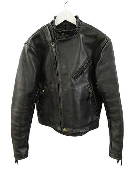 【中古】ラングリッツレザー Langlitz Leathers キャスケード Cascade ライダースジャケット 黒いこと 飾り気の無い 革ジャン カスタム バイ鉄道車両 メンズ 【ベクター 古着】 260608