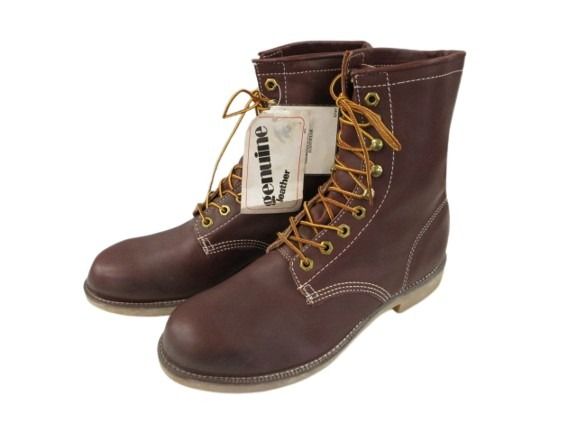 【中古】未当て嵌める品 ヴィンテージ VINTAGE ジョージア GEORGIA 細工物ブーツ デッド買い溜める 8.5 R なめし革 USA製 プレーントゥ 赤銅色 メンズ 【ベクター 古着】 260610