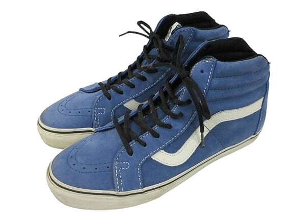 【中古】バンズ VANS SK8-HI NOTCHBACK LX スニーカー US9.5 ブルー ヌバックレザー シューズ 靴 メンズ 【ベクトル 古着】 260621｜ブランド古着ベクトルプレミアム店