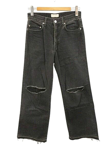 【中古】ジエダ Jieda DAMAGE LOOSE FIT DENIM BLK Jie-STD-PT17-USED-BK ダメージ ルーズフィット デニムパンツ 1 黒 ブラック ストレート ジーンズ ボトムス メンズ 【ベクトル 古着】 260720｜ブランド古着ベクトルプレミアム店 8,658円