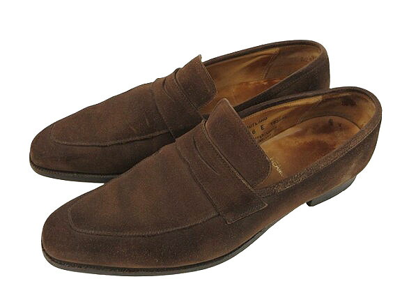 【中古】クロケット&ジョーンズ CROCKETT&JONES &times; BEAMS F ビームス RUTLAND スウェード ローファー 6E 茶色 ブラウン ビジネスシューズ 革靴 メンズ 【ベクトル 古着】 260721｜ブランド古着ベクトルプレミアム店 12,483円