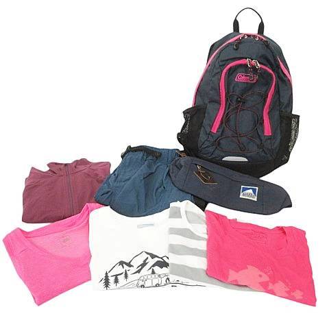 【中古】パタゴニア Patagonia ノースフェイス 他 トップス バッグ等 8点セット まとめ Tシャツ カットソー リュック ウエストバッグ マルチカラー レディース 【ベクトル 古着】 250410
