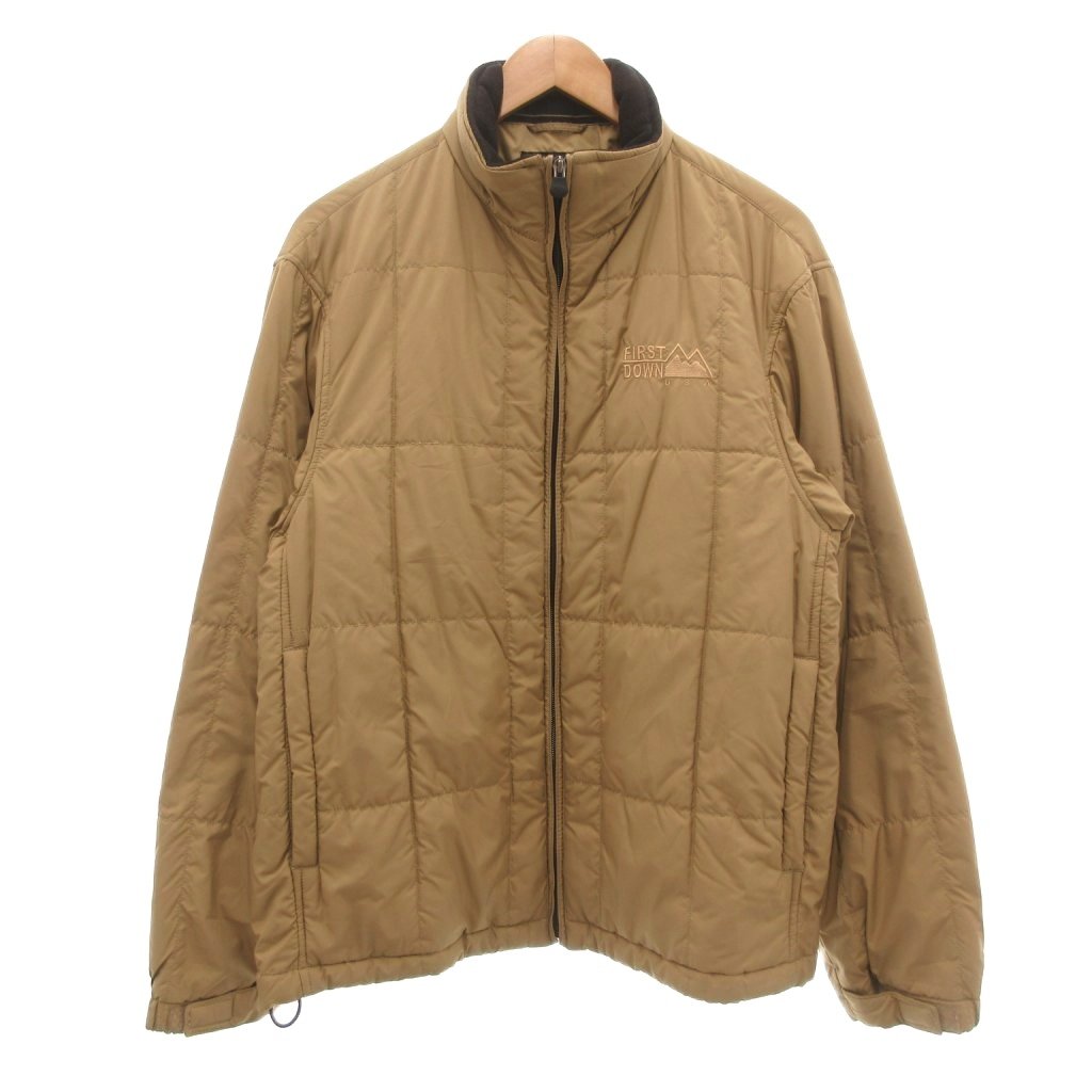 【中古】ファーストダウン FIRST DOWN 中綿ジャケット M スタンドカラー ジップアップ ベージュ /NU ■YHS13 メンズ 【ベクトル 古着】 251223