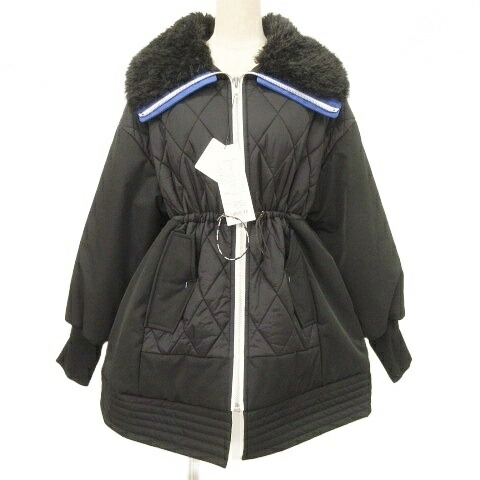 【中古】未当て嵌める品 マルシャルテル MARECHAL TERRE 引き船付き添い人 25AW キルティング上衣 ZMT256CO600 中綿 ボア襟 上衣 2 黒 黒いこと レディース 【ベクター 古着】 260127
