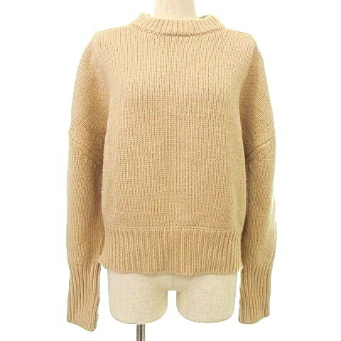 【中古】ハイク HYKE ラムウール ニット セーター 指ぬきあり 2 M相当 ベージュ A0211 レディース 【ベクトル 古着】 260211
