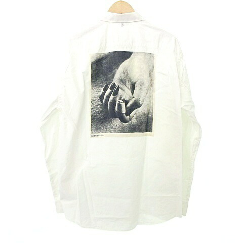 【中古】オーエーエムシー OAMC DUANE SHIRT DAIDO バックプリント シャツ 長袖 Ｓ 白 ホワイト A0306 メンズ 【ベクトル 古着】 260306