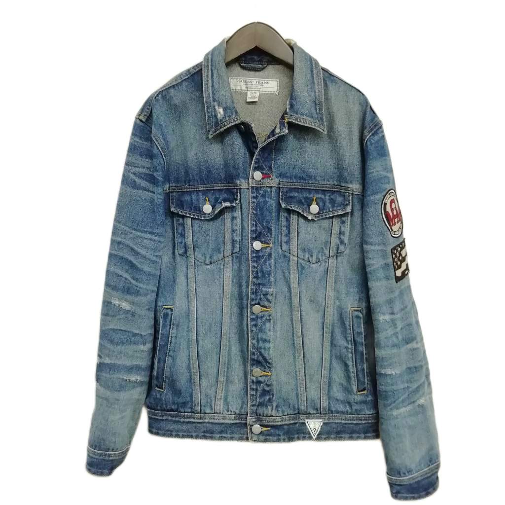 楽天市場】80's USA製 ビンテージ □ ゲス GUESS 襟 本革レザー 切替