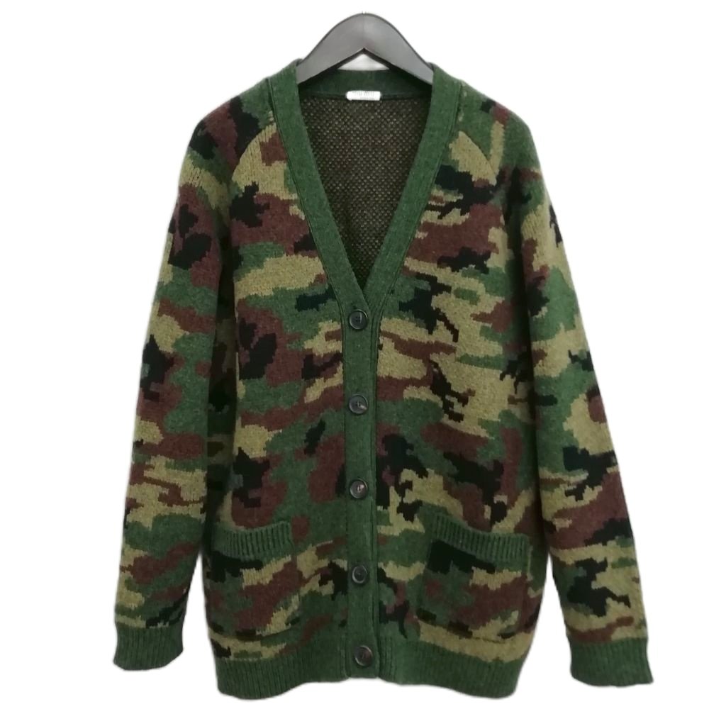 【中古】ミュウミュウ miumiu 19AW 間鴨フラ 変装 編み物 ジレー スウェーター 美品 42 緑であること系 レディース 【ベクター 古着】 260216
