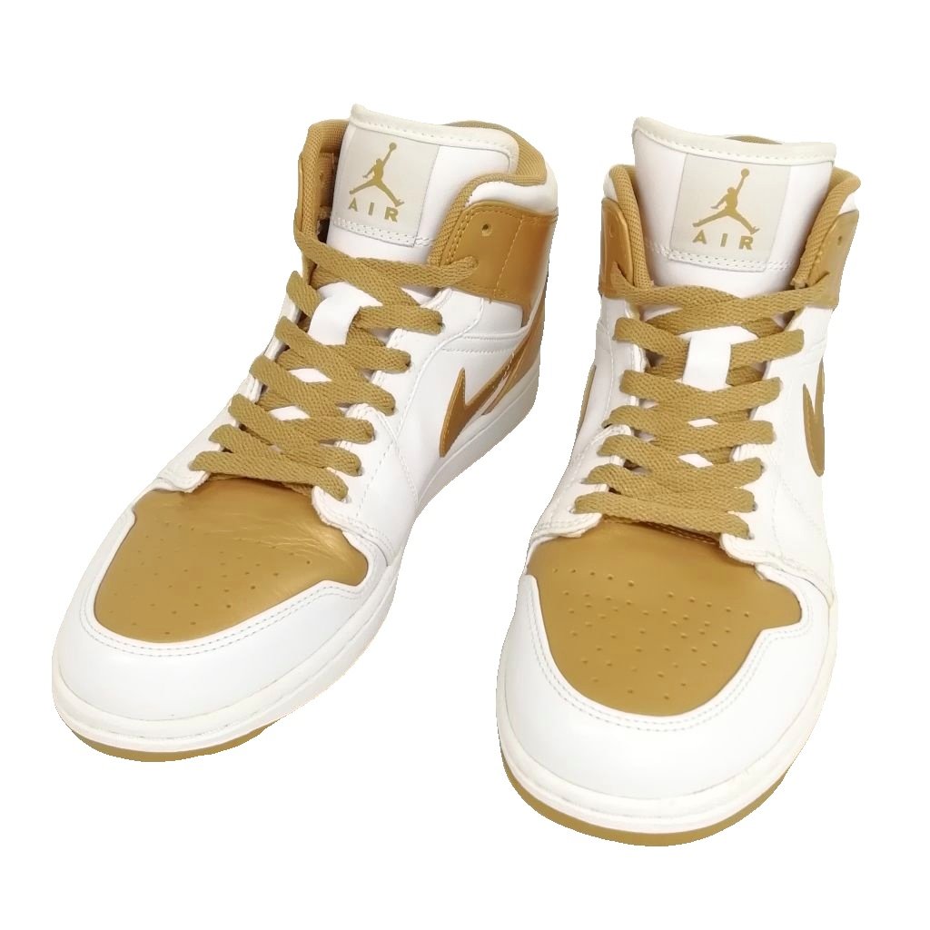 【中古】ナイキ NIKE 364770-130 AIR JORDAN 1 PHAT White Metallic Gold エア湖 ジョーダン スニーカー 27珊 白いこと ゴールド メンズ 【ベクター 古着】 260331