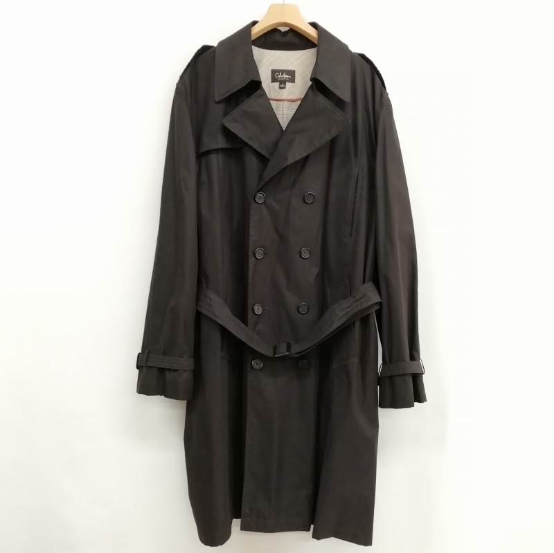 【中古】コールハーン COLE HAAN トレンチコート ロングコート L ダークブラウン系 メンズ 【ベクトル 古着】 260402