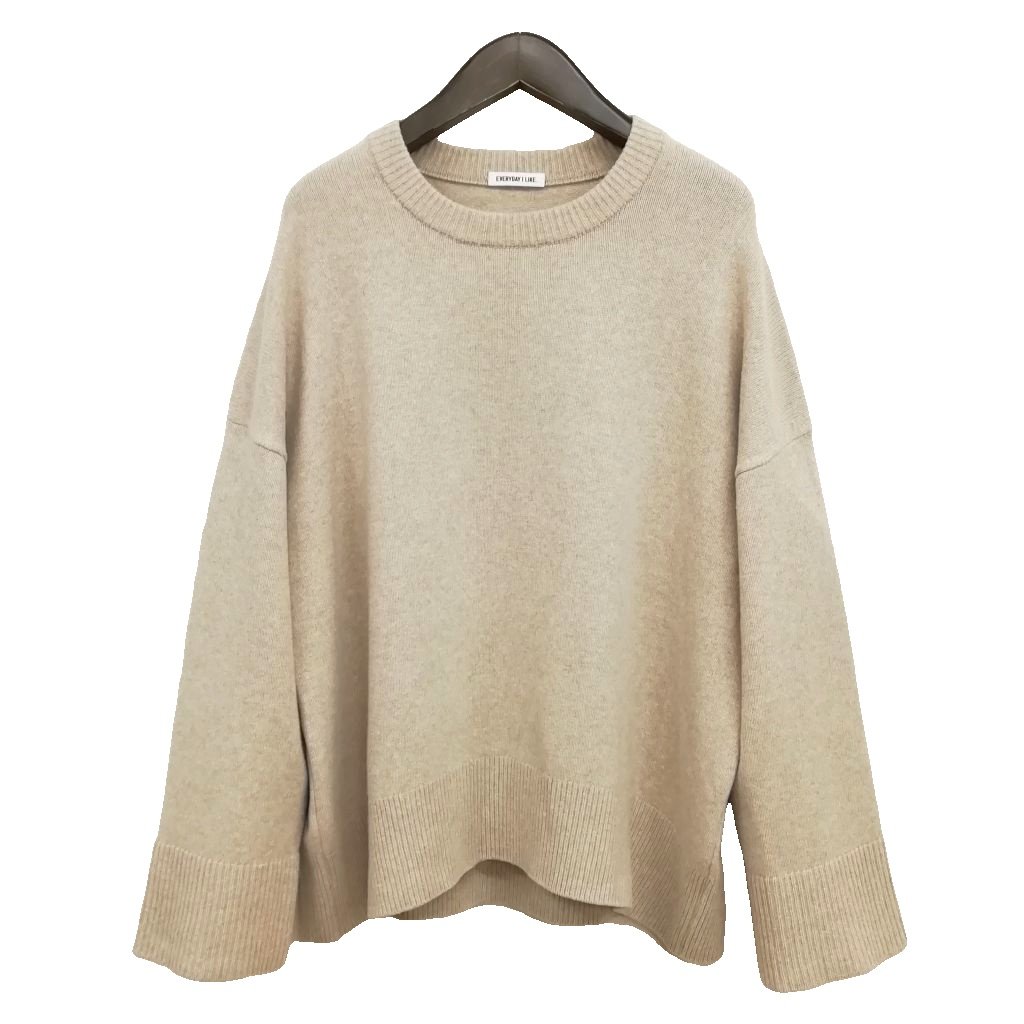 【中古】ドゥーズィエムクラス DEUXIEME CLASSE エブリデイアイライク EVERYDAY I LIKE 22AW Aries ウール ニット クルーネック プルオーバー セーター ベージュ系 【ベクトル 古着】 260602｜ブランド古着ベクトルプレミアム店