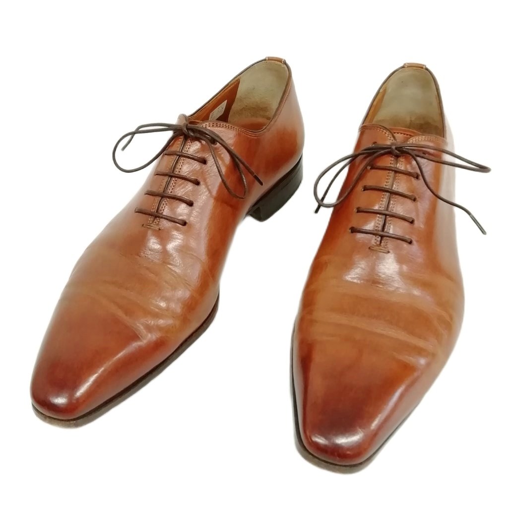【中古】サントーニ SANTONI 7857 大広間とり捨てる なめし革 シューズ 商行為 お召しもの 5.5 赤銅色 メンズ 【ベクター 古着】 260514